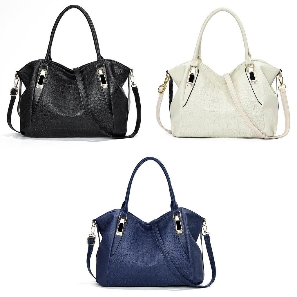 2023 New Fashion Crocodile Grain Tote Bag Soft Leather Large Mom Bag