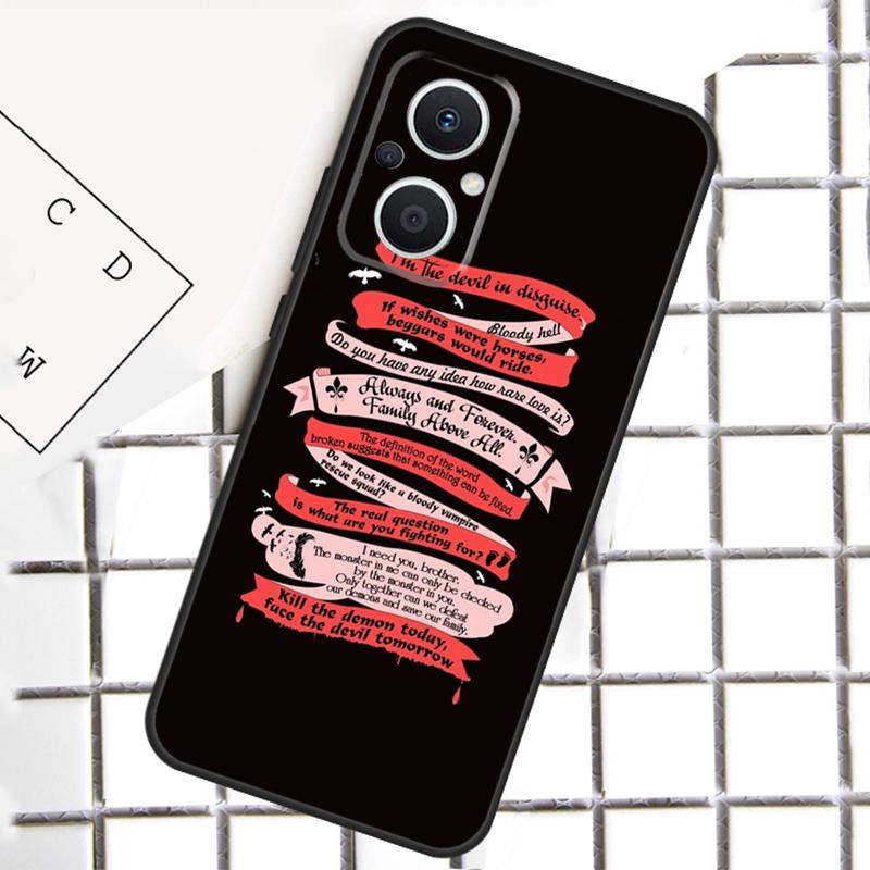 

The Vampire Diaries Quotes Art Phone Case For OPPO Reno 14F 14 13 12 11 F 10 Pro 8T 7 8 Lite OPPO Find X8 X6 X5 Pro Cover OPPO Find X8 Pro