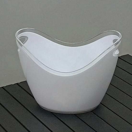 Huaqianguhh Double Layer Ice Bucket, Long-Lasting Cold Preservation, with Handles Drink for Beverage Cocktail Bar Parties