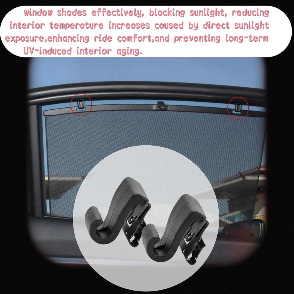 2PCS Window Shade Hook Compatible with Pacifica 2017-2024 and Voyager - Replaces OEM Part Number 5XR76DX9AA Car Sunshade Hook Clips