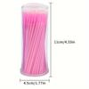 100Pcs/set Microbrush Applicators And Microfiber Wands | Designed for Eyelash Extensions, Nail Art, And Makeup Application