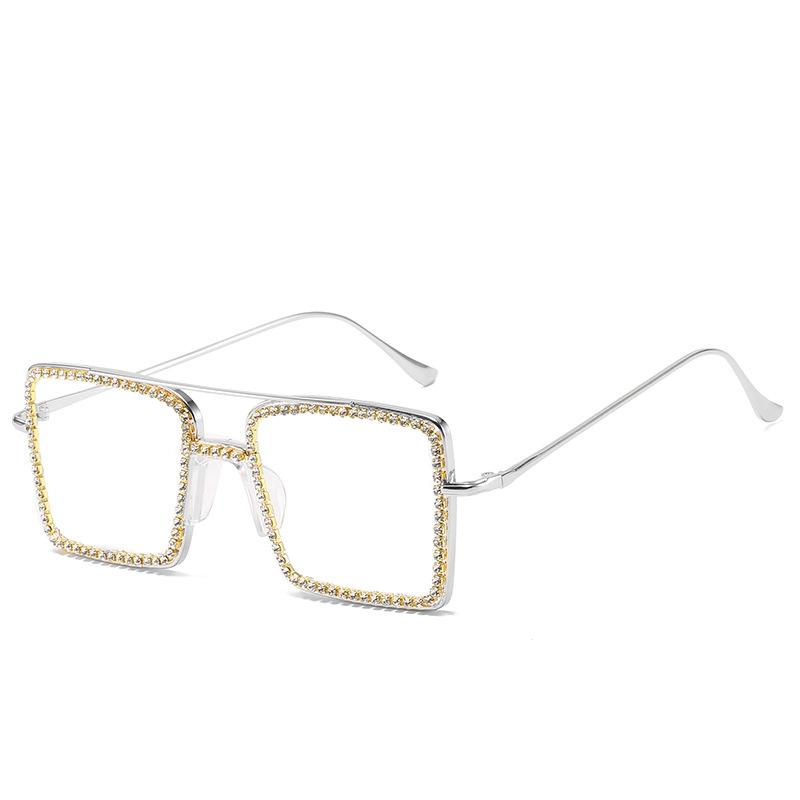 2020 Popular Women'S Handmade Rhinestone Flat Glasses, Metal Glasses, Quality Retro Sunglasses