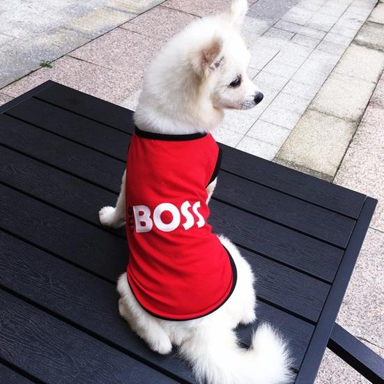 Pet Vest Round Neck Breathable Letter Soft Comfortable Cat Dog Print Pet Sleeveless Pullover