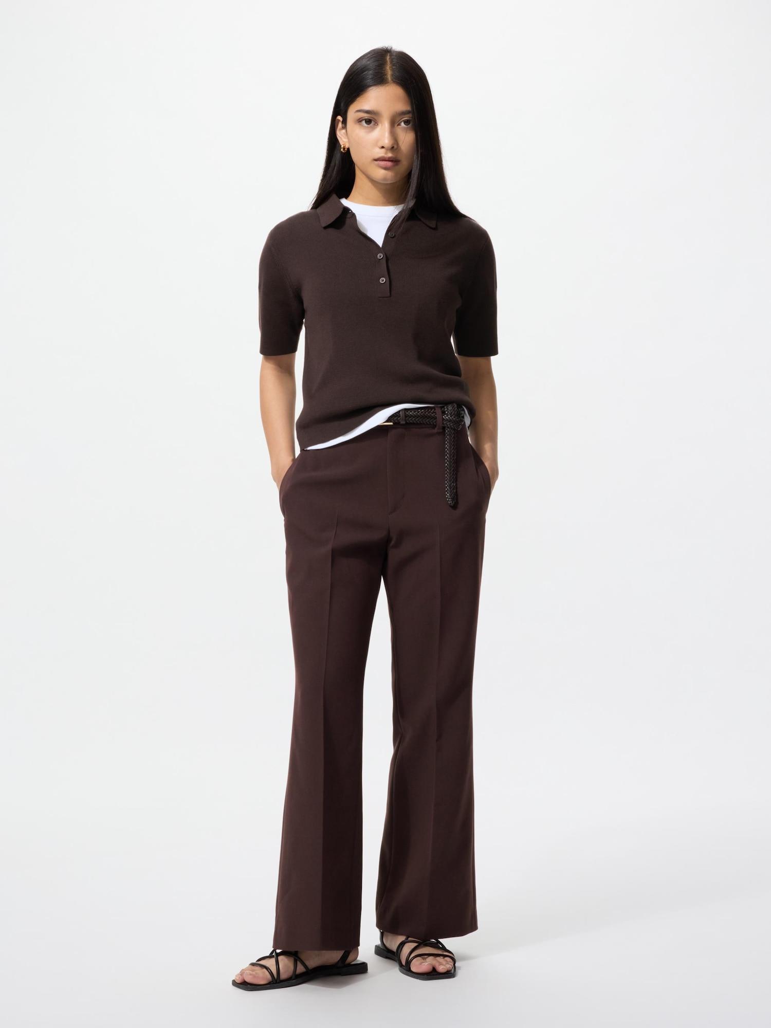 

Uniqlo Japan Smart Flare Pants 39 DARK BROWN/M