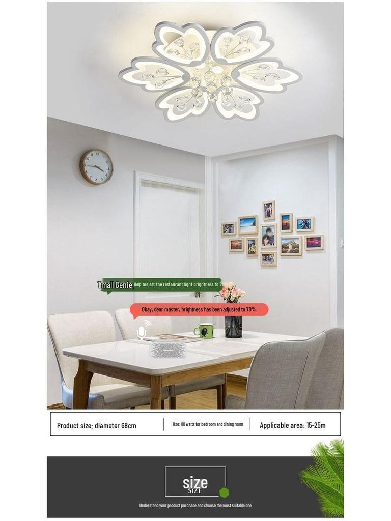 2025 Modern Crystal Flower Ceiling Light Fixture for Living Room, Wall, Restaurant, Study
