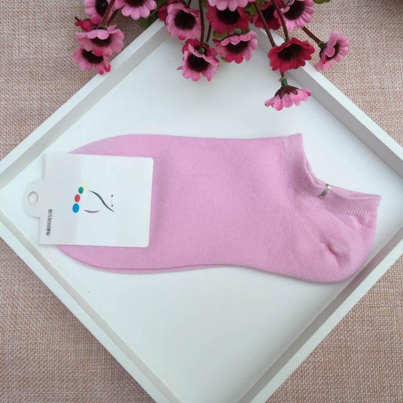 Women's Summer New Solid Color Candy Color Boat Socks
