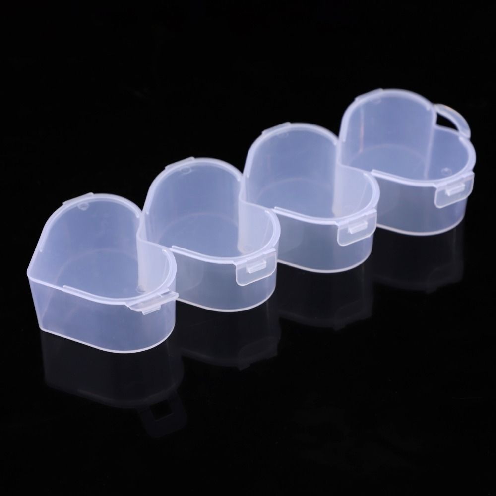 Multi-grid Transparent Plastic Storage Box Four-piece Storage Box Hair Accessories Storage