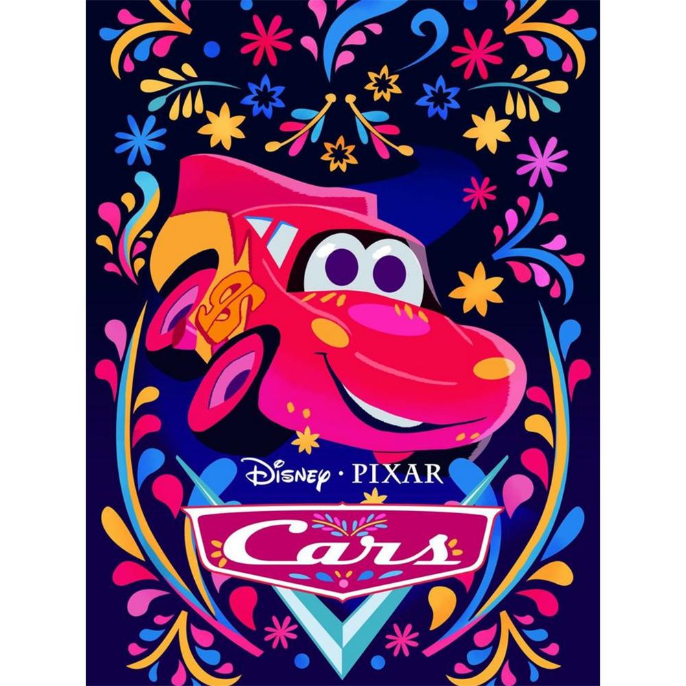 

Disney Diamond Painting Cartoon Cars Lightning McQueen Illustration Handmade DIY Cross Stitch 5D Full Diamond Mosaic Home Room Decoration Round 20x30cm