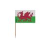 Tandpetare Wales flagga - 10 cm - 100 stycken - Självhäftande plast - Bambupinne - Pixelform