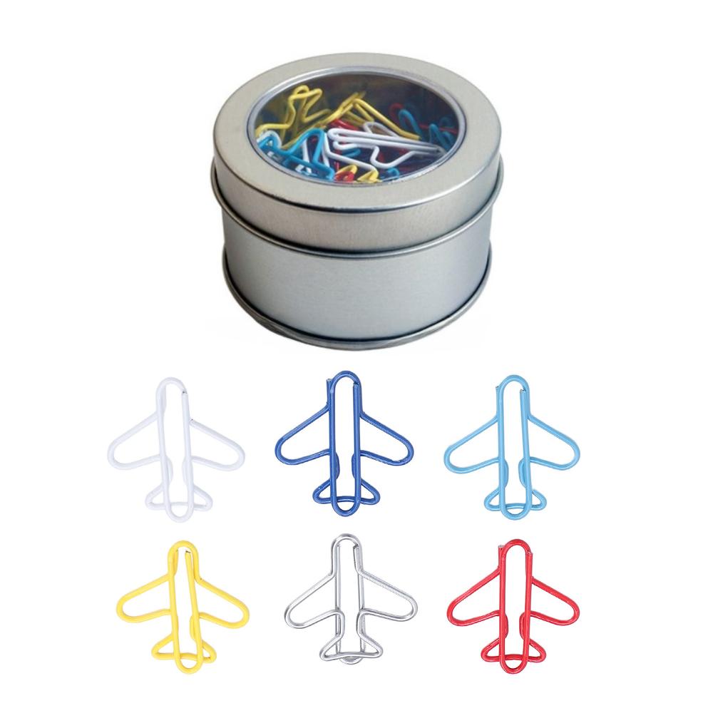 Airplane Shape Airplane Paper Clips Plastic-coated Metal Plane Paper Clips Paper Clips  Office