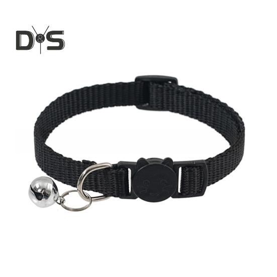 

Ошейник для кошек с колокольчиком, мягкий, безопасный ошейник для кошек с быстросъемной пряжкой, регулируемый нейлоновый ошейник для кошек и щенков чёрный