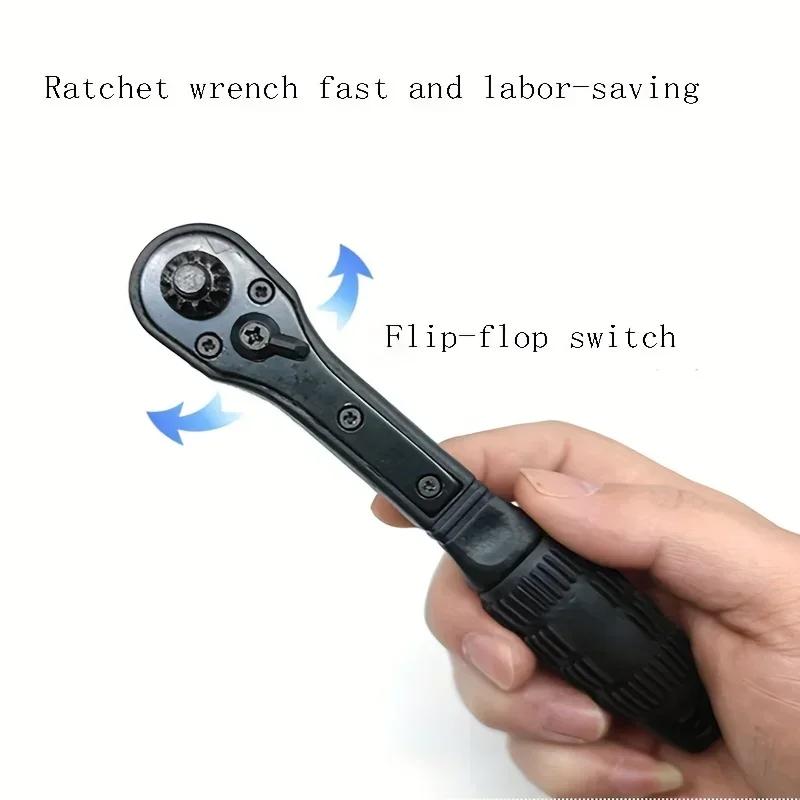 1pc Electric Drill Special Chuck Key Wrench Labor-saving 2-in-1 Ratchet Quick Disassembly Three-jaw Key Handgun Drill Accessorie