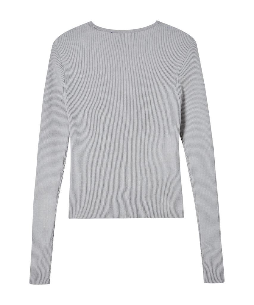 AWESOME STUDIO Bustier Layered Knit Gray
