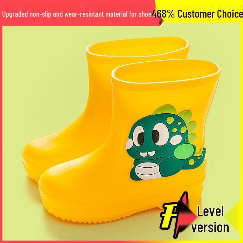 Cartoon Baby Non-Slip Waterproof Rubber Rain Boots - Cute Toddler Shoes