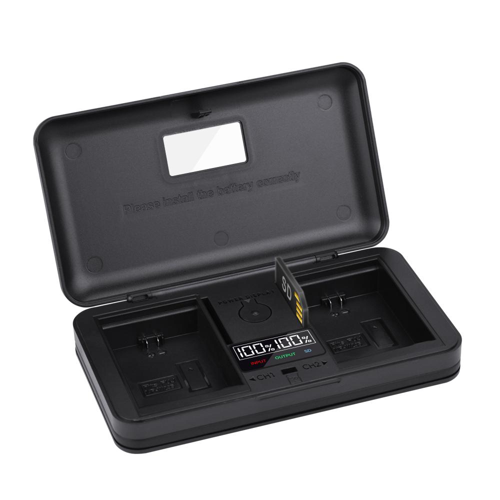 

PALO NP-W235 Аккумулятор NP W235 + устройство чтения SD-карт/коробка для хранения/зарядное устройство для ЖК-дисплея 3 и 1 для Fujifilm Fuji X-T4, GFX 100S, X-T5, X-H2 чёрный