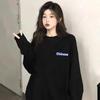 Women's Trendy Pure Cotton Long Sleeve Printed T-Shirt - New for Spring/Autumn 2025, Round Neck, Loose Fit Base Layer
