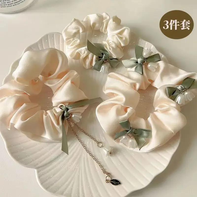 Zestaw gumek do włosów, połączenie gumek o wysokiej elastyczności i trwałości, gumka do włosów konwalia o świeżym temperamencie