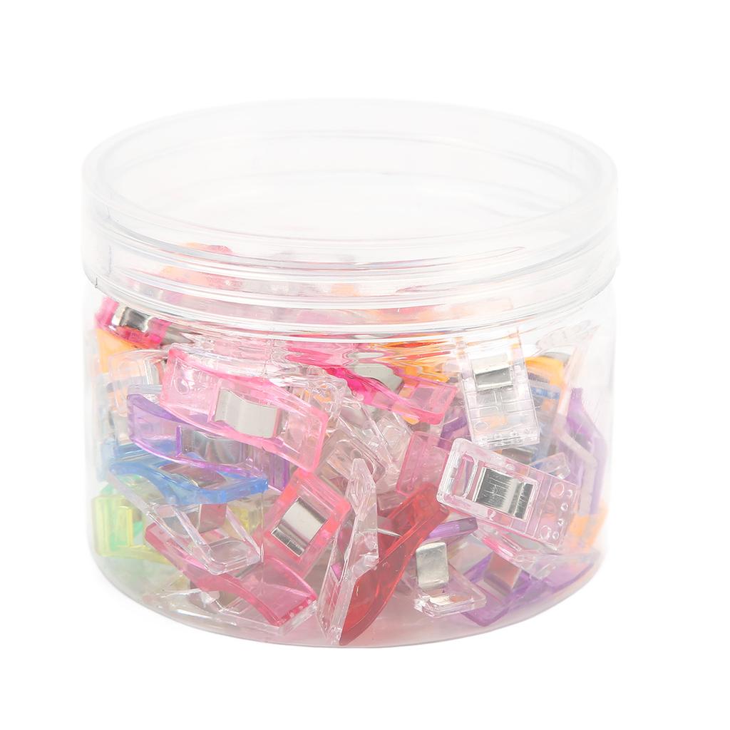 50pcs Quilting Clips Axe Shape Mix Colors Plastic Sewing Clips Transparency Bright Colour Fabric