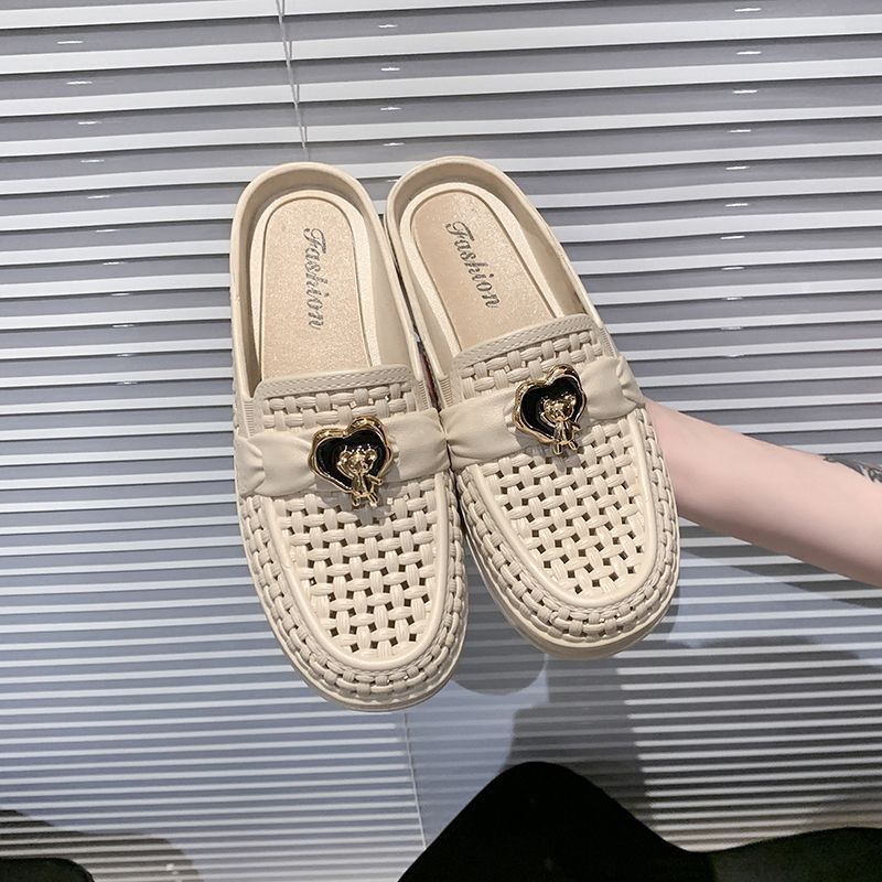 Home Soft Bottom Non-slip Beach Casual Slippers Fashion Versatile Outer Wear Half Pack Women's Cool Slippers 2025 Summer and Autumn New