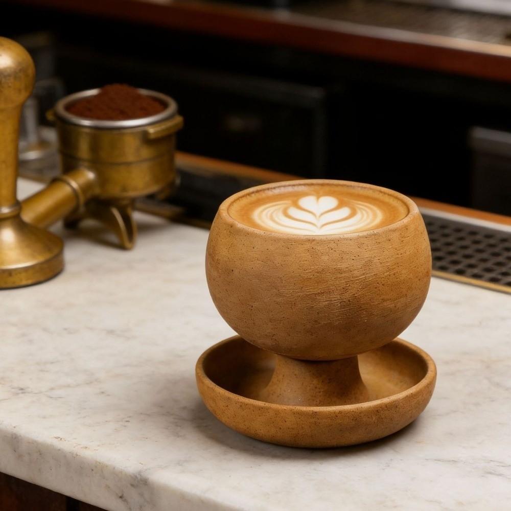 with Saucer Rotate Tea Cup Kiln Glaze Retro Latte Cup Japanese Style Ceramic Coffee Cup Office