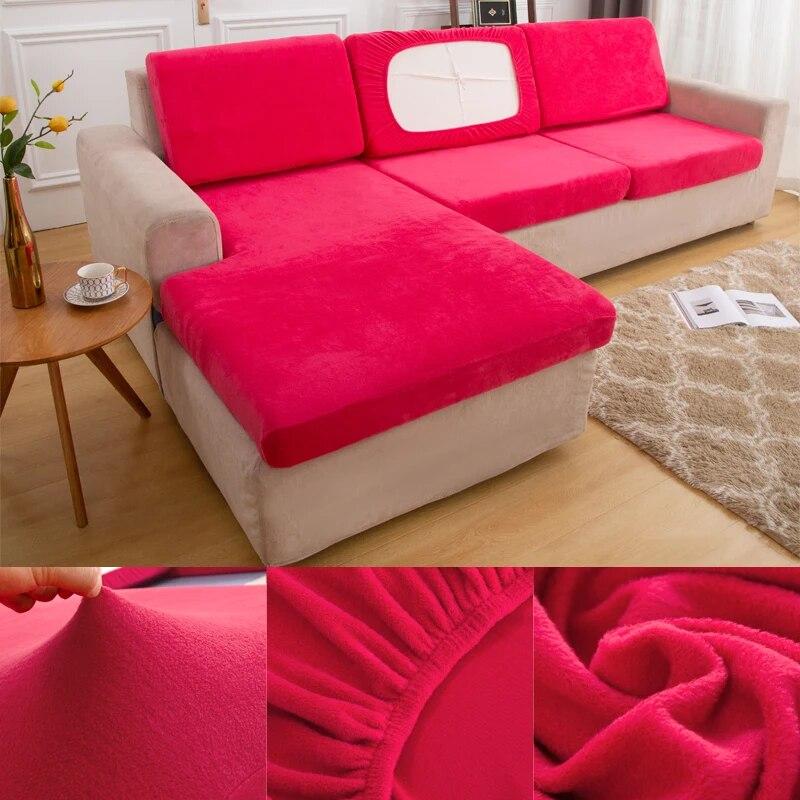 

Моющийся съемный плюшевый чехол для подушки сиденья дивана, эластичные защитные чехлы для домашних животных, детский чехол для диванной подушки для защиты мебели normal size-1