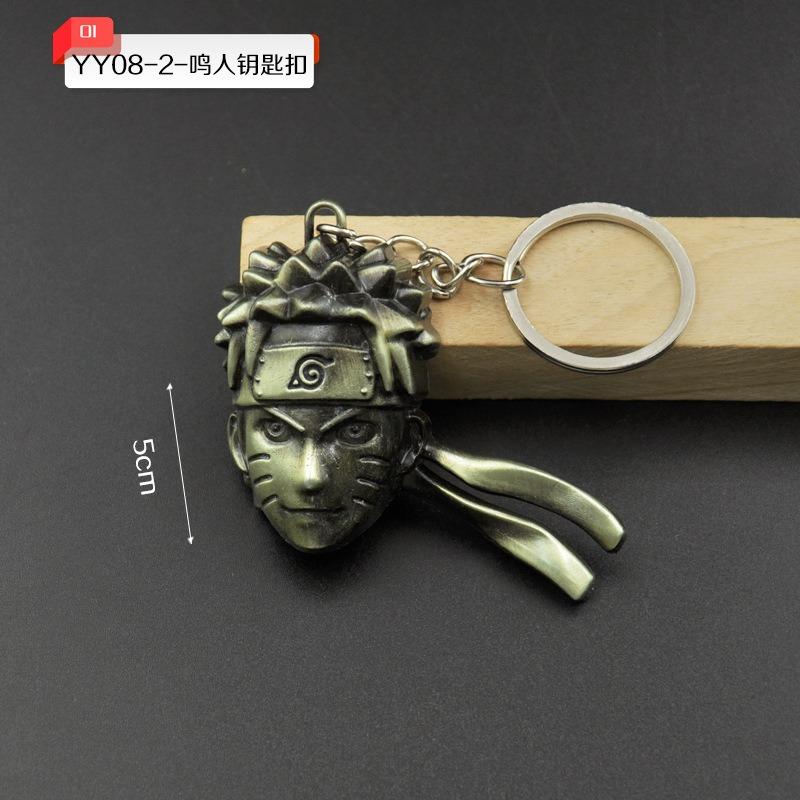 Naruto Anime Keychain Cartoon Uchiha Obito Uchiha Madara Naruto Metal Keys Chain Pendant Akatsuki Chaveiro Jewelry Souvenir Gift