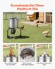 Chicken Plucker Machine, 400mm Drum, 500W & 230RPM Electric Chicken Plucking Machine with 114 Soft Fingers & Transport Wheels, Stainless Steel Feather