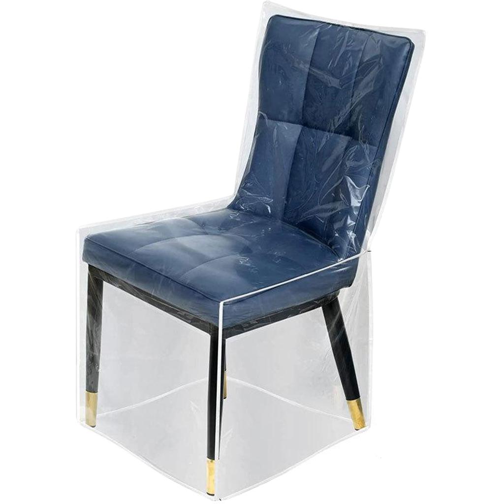 Transparent Color Full Cover Chair Cover Transparent PVC Dining Chair Dust Cover Waterproof