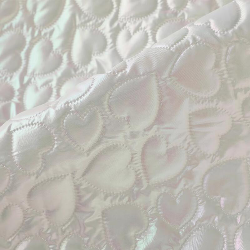 Candy-colored Waterproof Embossing Fabric Heart-shaped Stitched Cotton Fabric for DIY Handmade Bags Sewing Clothing