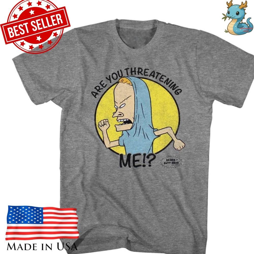 Смешная Мультяшная Графическая Футболка Beavis and Butt-Head Репринт Винтажный Рок Юмор Унисекс Футболка XXL