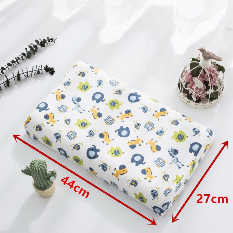 44x27cm Cotton Children's Latex Pillow Cartoon Print Pattern Baby Sleep Pillow High Quality Student Single Lunch Break Pillow