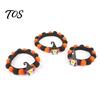 Festive Halloween Pet Collar Pom-pom Cat Collar, Adjustable Cute Pumpkin Bat Witch Dog Hook And Loop Orange Black Pom-poms for Cats Dogs Soft