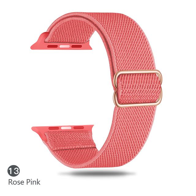 Cinturino in Nylon per Apple watch band 44mm 40mm 38mm 42mm ultra 2 49mm SOLO bracciale correa iwatch series 9 7 SE 6 5 4 8 45mm 41mm