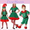Festive Green Elf Santa Claus Costume For Adults And Kids Perfect For Family Christmas Celebrations