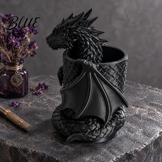 Unique Dragon Gifts for Men Shape Pen Holder 3D Printed Cup Decorative Desk Practical PLA Container Organizer Pencils Makeup Brushes Stationery