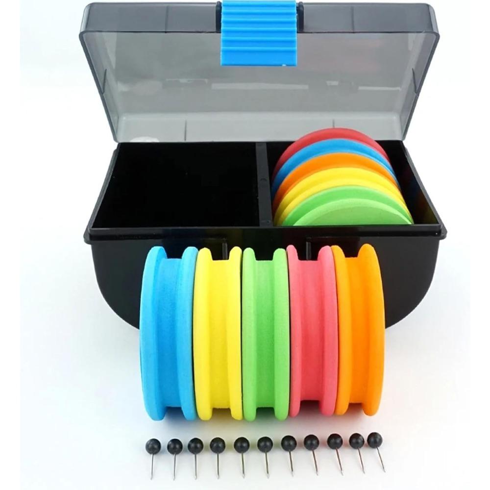 10pcs Foam Spools Line Leader Wire Board Winding Board Fishing Rigs Winders Hook Rigs Holder Fishing Holder Foam Main Line Coils