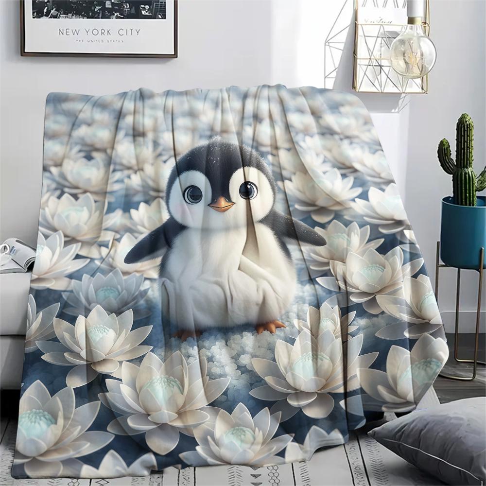 1 Manta de Franela con Estampado de Dibujos Animados, Alta Calidad, Cómoda para Todas las Estaciones, Decoración del Hogar, Calidez y Confort, Perfecta para Regalo de Navidad o Cumpleaños