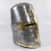 Medieval Crusader Helmet, Templar Helmet, Templar Knight Helmet Brass Cross, Medieval Armor Silver Finish Cosplay Helmet
