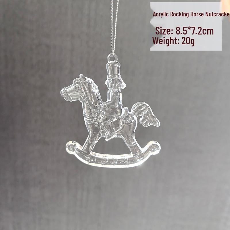 Ornament de Crăciun Fulg de Nea: Gheață Acrilică pentru Decor de Sărbători sau Instalație de Nuntă, Alb Transparent