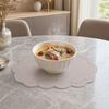 2 Pcs Leather Placemats with Embossment Design No-Slip Heat Resistant Table Mats