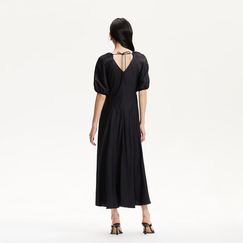 VEROMODA 2025 Summer Round Neck Back Tie A-Line Long Dress