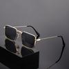 Rectangular Metal Sunglasses for Men Original European and American Retro Fashion Trends Shades for Men Steampunk Glasses