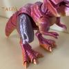 Estatueta de dinossauro impressa em 3D Articulações móveis Figura de tiranossauro Modelo de dinossauro articulado Brinquedo Decoração de mesa para casa, escritório, estante