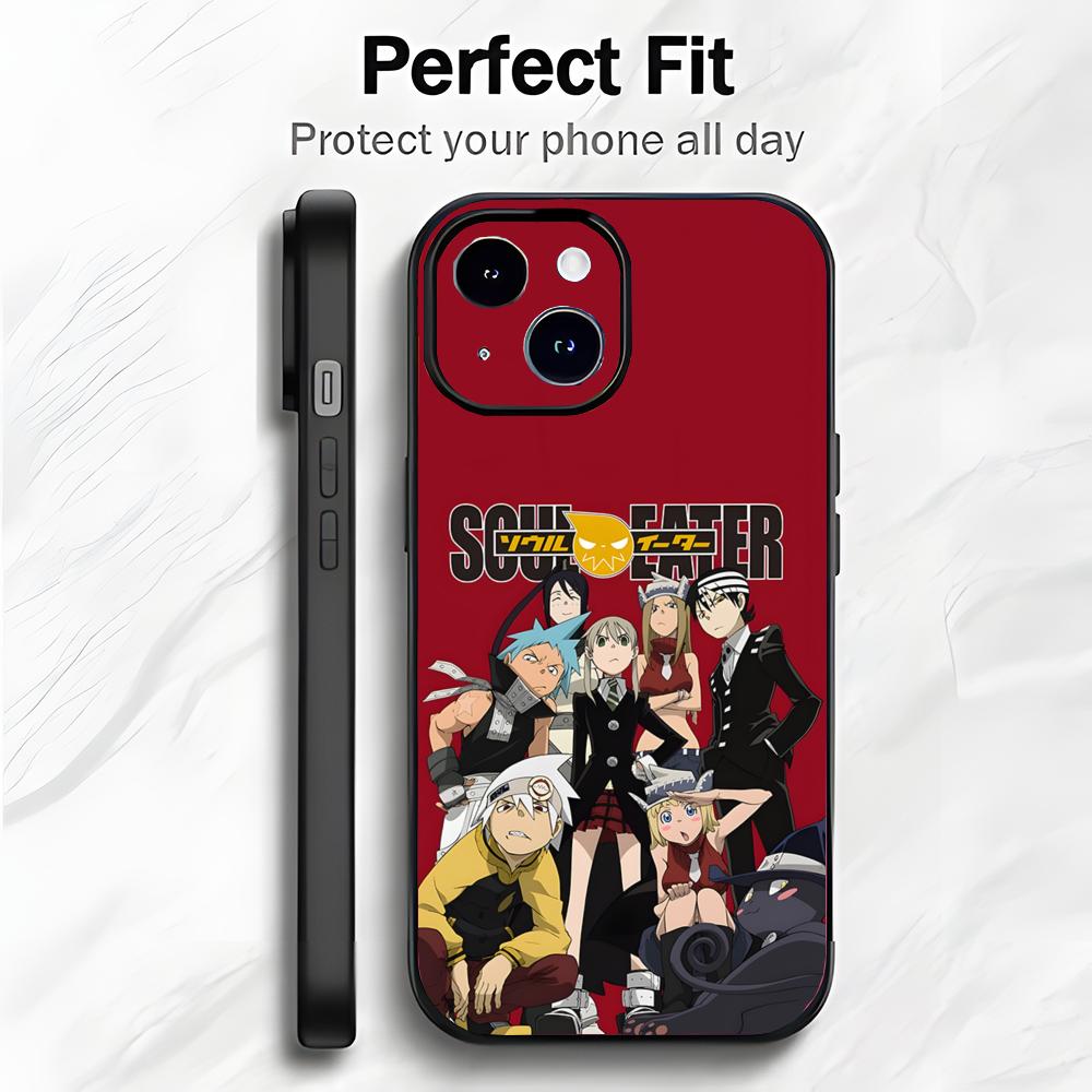 Cool Dynamic Japanese Anime S-Soul Eater Phone Case Phone Case Soft Packaging Lightweight For iPhone17 16 15 14 13ProMax