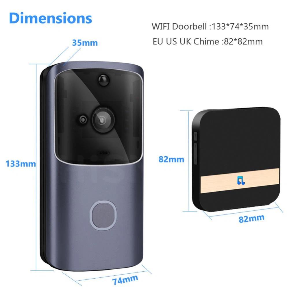 Smart Video Doorbell - HD Wireless WiFi Security Camera, Video Intercom System with Infrared Night Vision