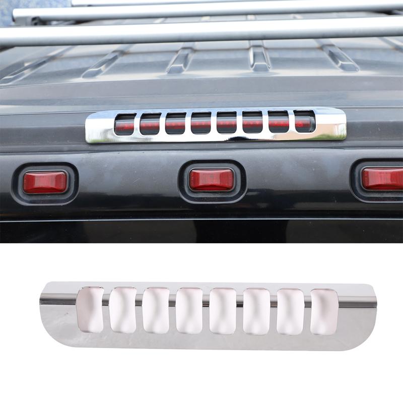 For Hummer H2 2003-2009 Aluminum Alloy Car High Mount Brake Light Protection Frame Sticker Bright Light Exterior Accessories