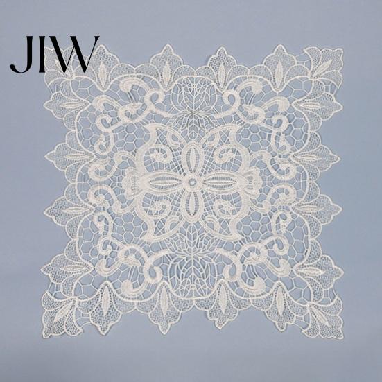Rectangular Lace Mats for Coffee Tables White Doily, Elegant Retro Placemat, Embroidered Table Doilies Bridal Showers Mat, Round Oval Home Decor