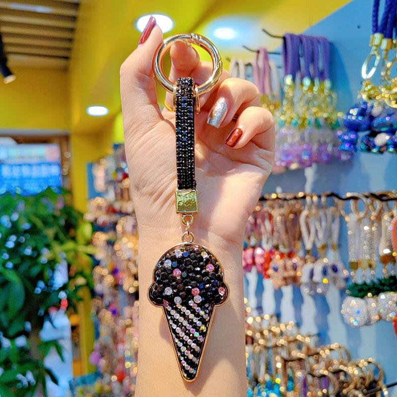 Ice Cream Crystal Keychain With Czech Rhinestones For Couples And Giftgiving