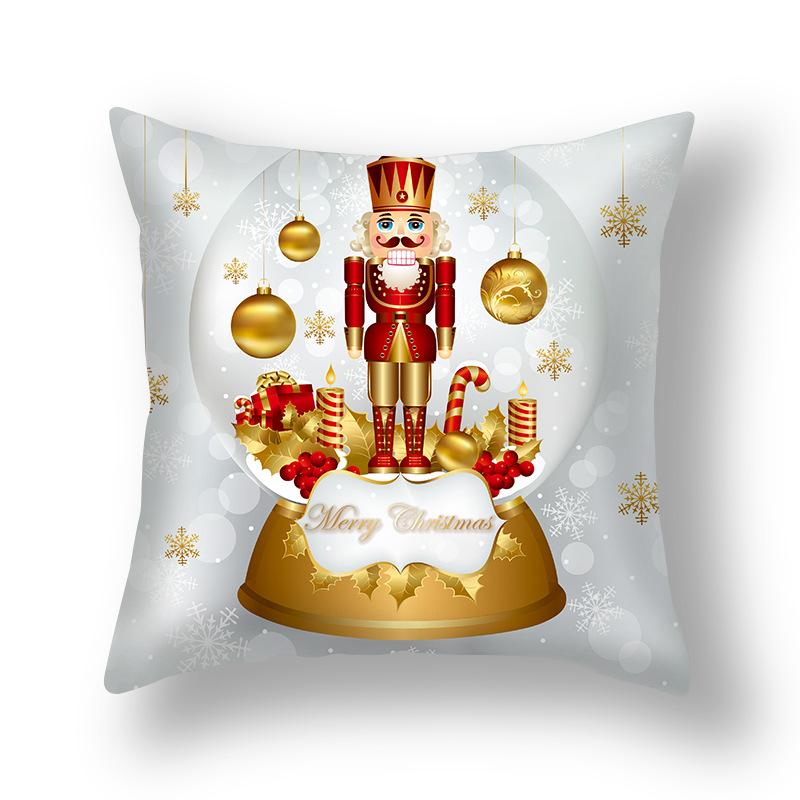 Christmas and New Year Decoration Pillowcase Sofa Cushion Cover Bedroom Room Home Decoration Christmas Gift 45x45cm