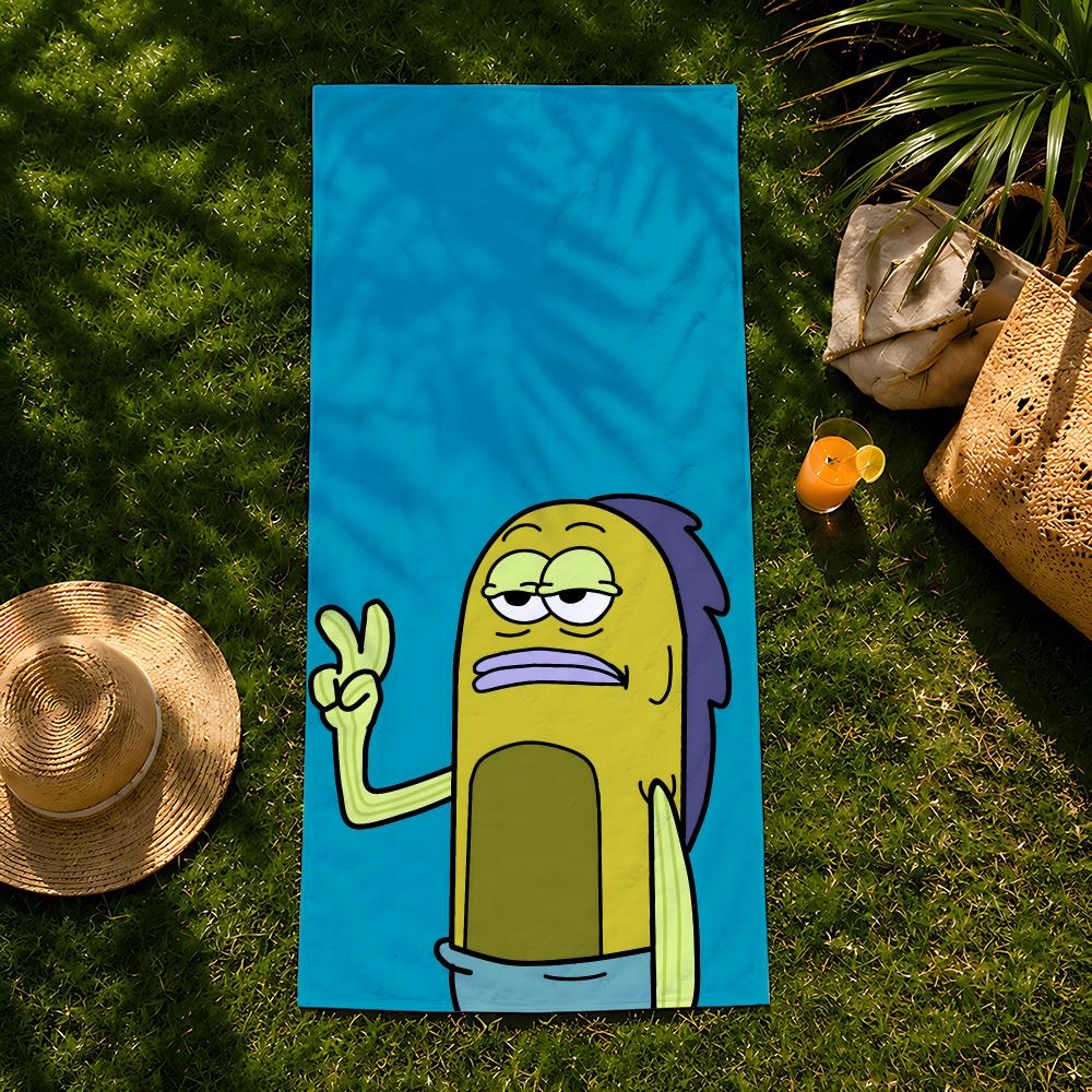 Art cartoon a-abstract F-Fish Towel beach towel, quick drying absorbent bath towel for Swim,Gym,Camping,Outdoor
